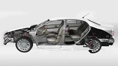 Showing interior of car