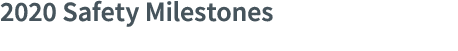 2020 Safety Milestones